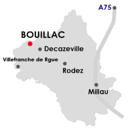 Plan d'accès Mairie Bouillac Aveyron