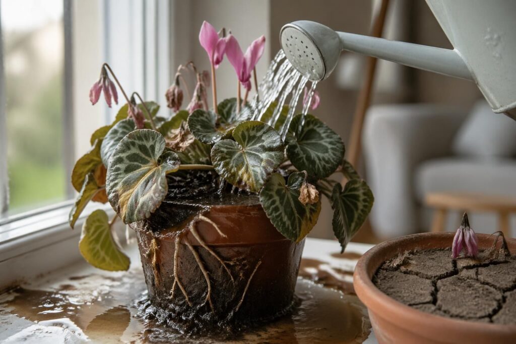 découvrez les erreurs courantes d'arrosage du cyclamen qui peuvent compromettre sa floraison et apprenez les bonnes pratiques pour un entretien optimal de votre plante.