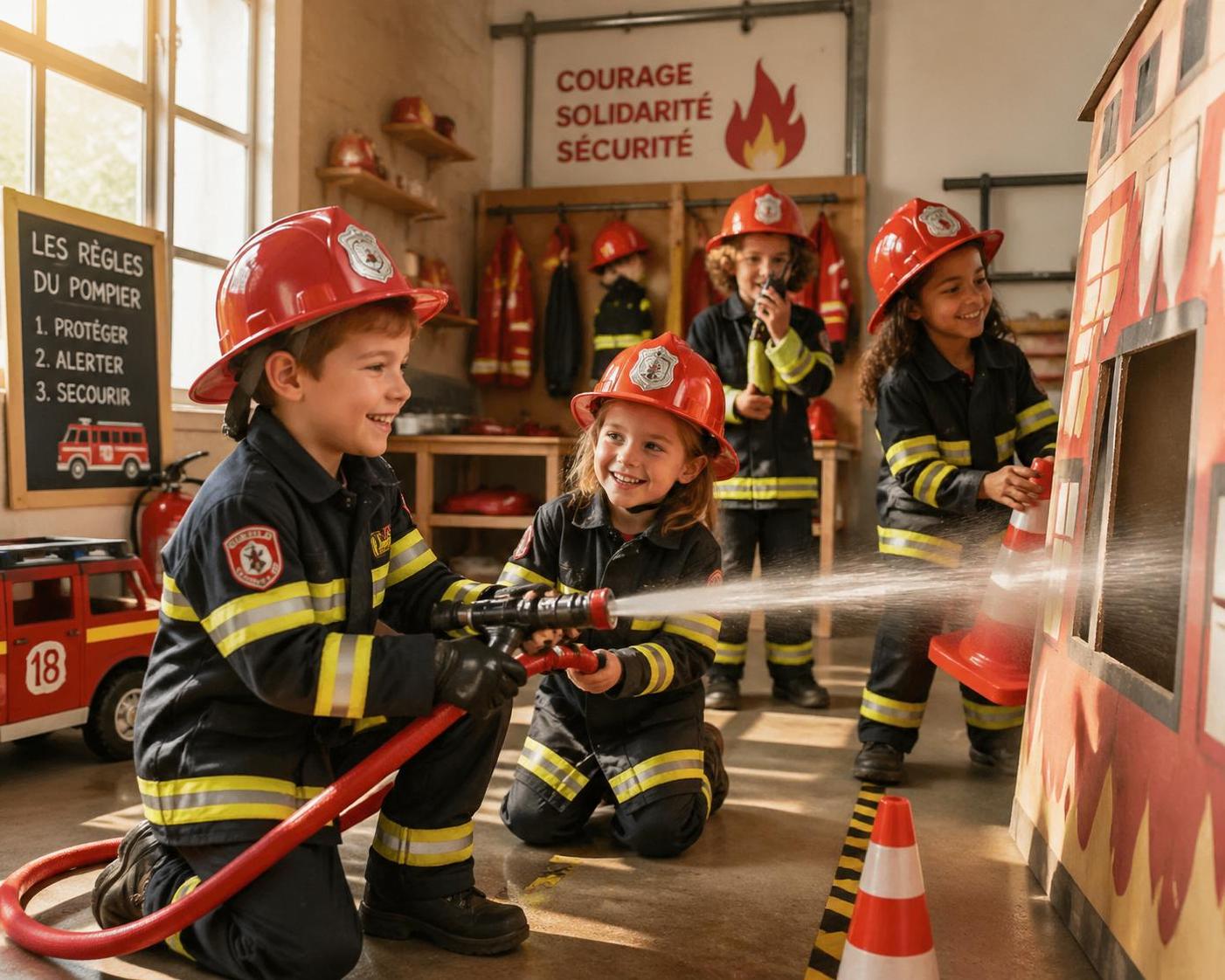 découvrez des jeux et activités ludiques pour sensibiliser les enfants à la sécurité civile et au rôle des pompiers, tout en développant leur éveil et leur esprit d'équipe.