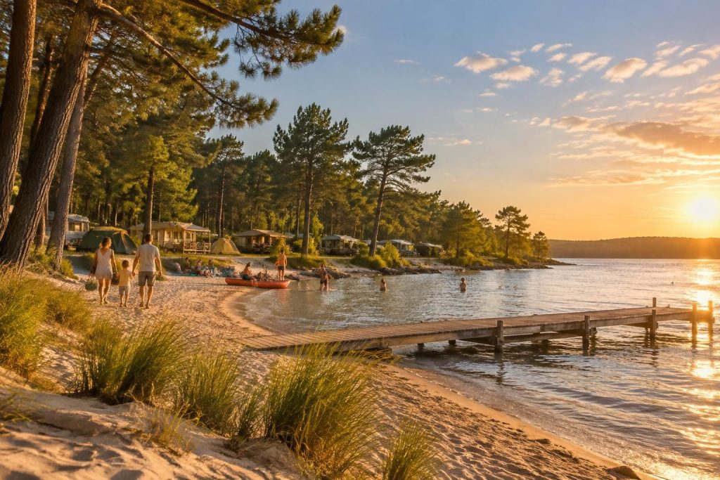 profitez d’un séjour ressourçant au camping navarrosse plage, entre lac et forêt : baignade, nature et vacances en famille dans un cadre privilégié.