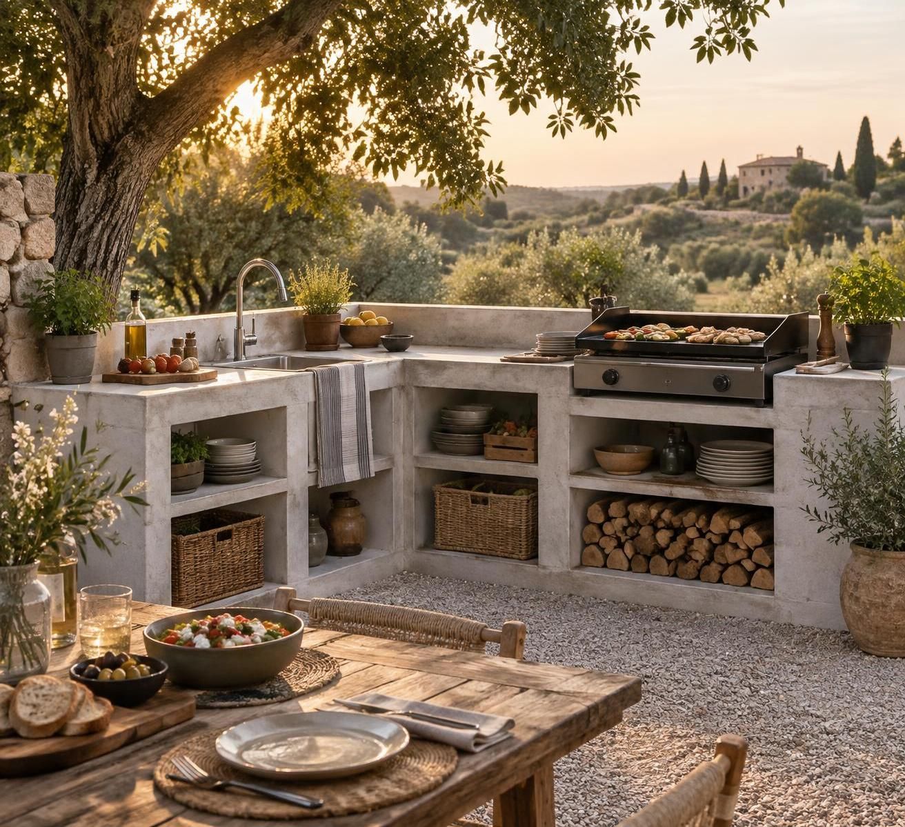 découvrez comment créer une cuisine extérieure en béton cellulaire, durable et personnalisable, pour partager des moments conviviaux en plein air.