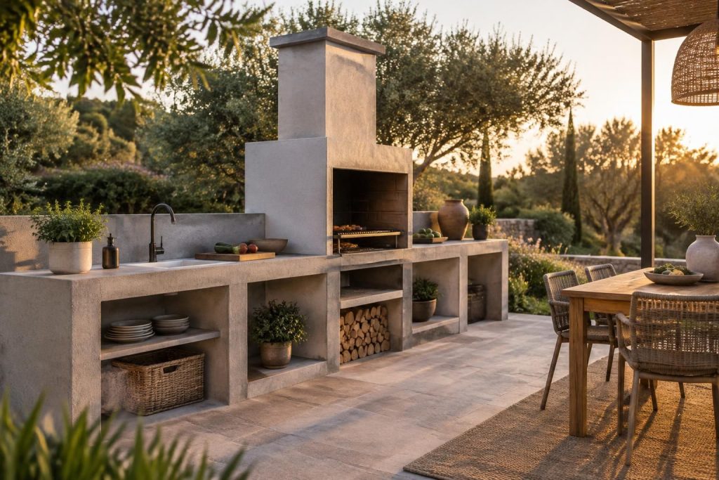 découvrez les avantages d’une cuisine extérieure en béton cellulaire : durable, personnalisable et idéale pour créer un espace convivial en plein air.