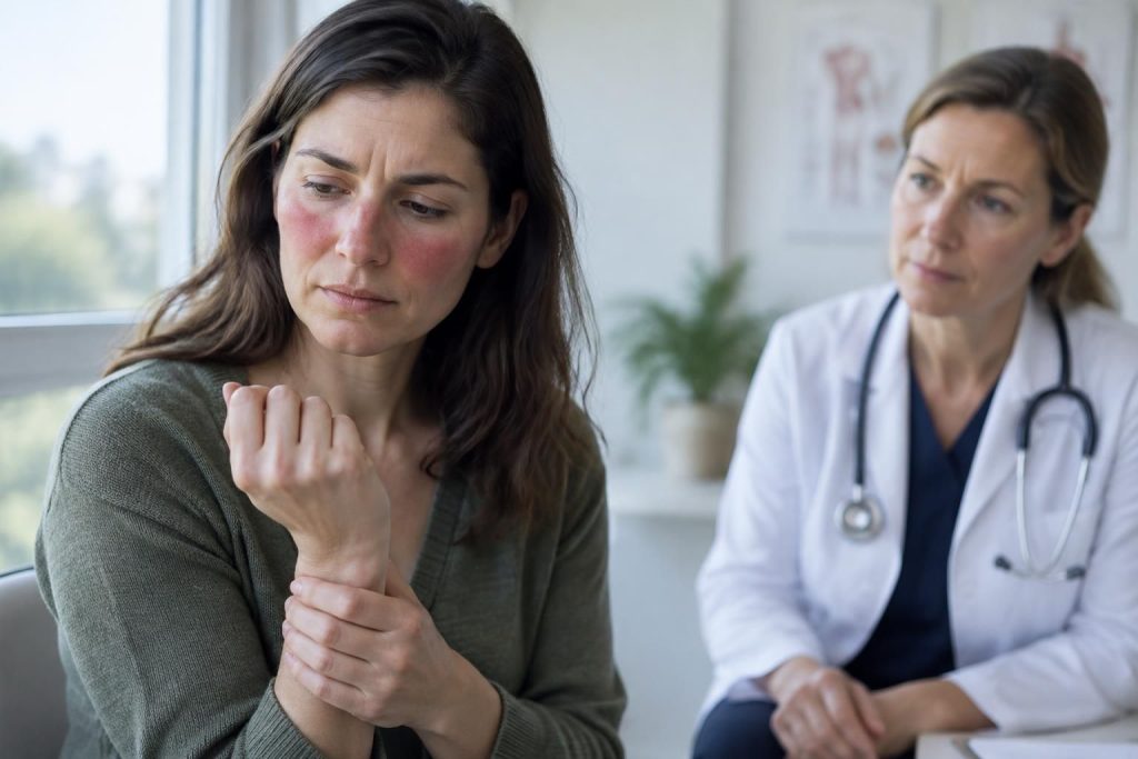 fatigue intense, douleurs articulaires, éruption en ailes de papillon… découvrez les symptômes du lupus à surveiller chez la femme et quand consulter.